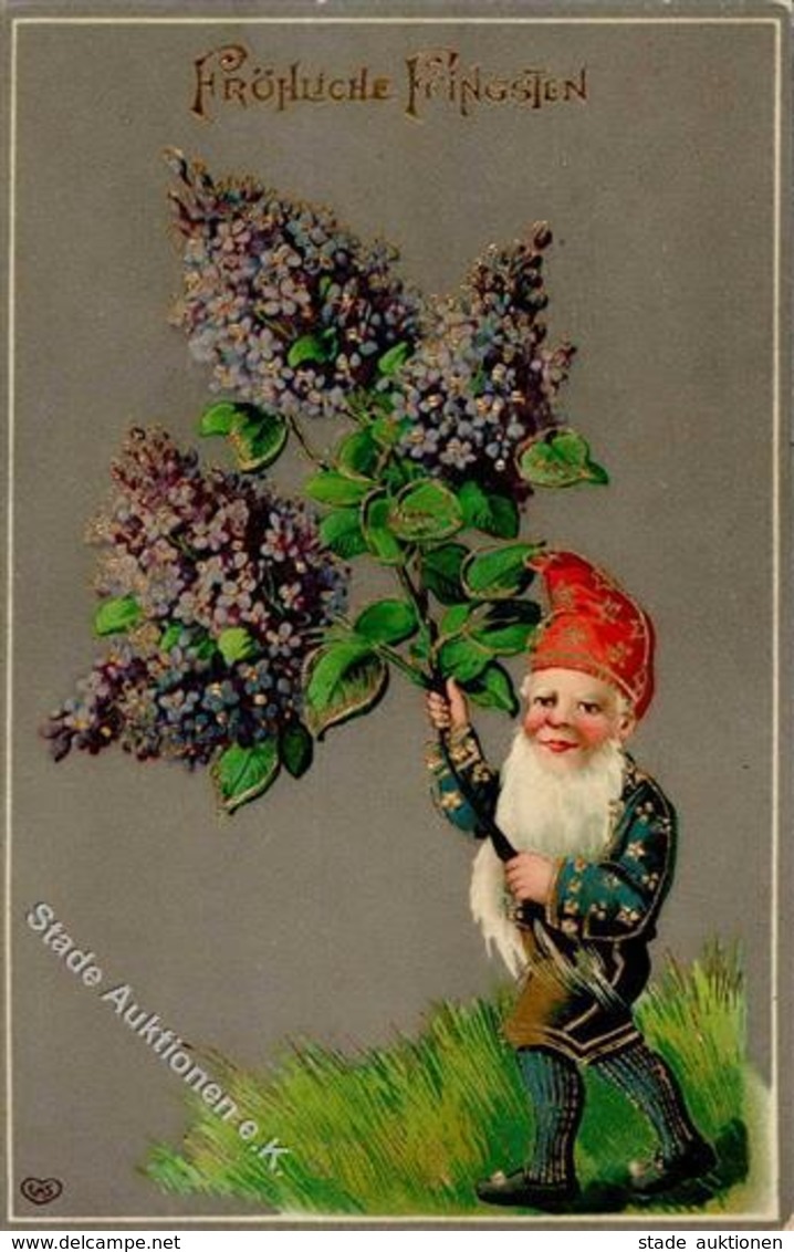 Zwerg Pfingsten Prägedruck 1909 I-II Lutin - Fiabe, Racconti Popolari & Leggende