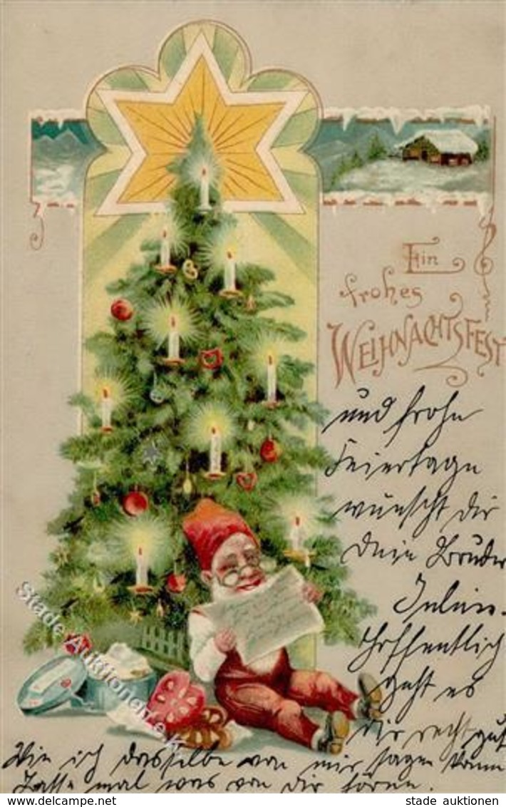 Zwerg Weihnachten  Prägedruck 1903 I-II Noel Lutin - Fiabe, Racconti Popolari & Leggende