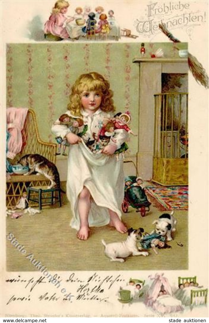 Weihnachten Kind Spielzeug Lithographie 1899 I-II Noel Jouet - Altri & Non Classificati