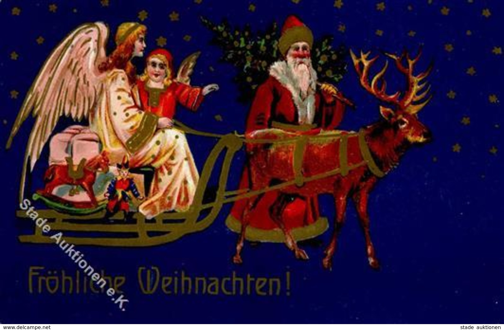 WEIHNACHTSMANN - Prägelitho Mit Spielzeug I-II Jouet - Santa Claus