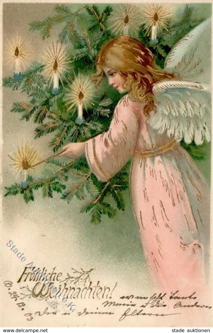 Engel Weihnachten  Lithographie / Prägedruck 1903 I-II Noel Ange - Angeli