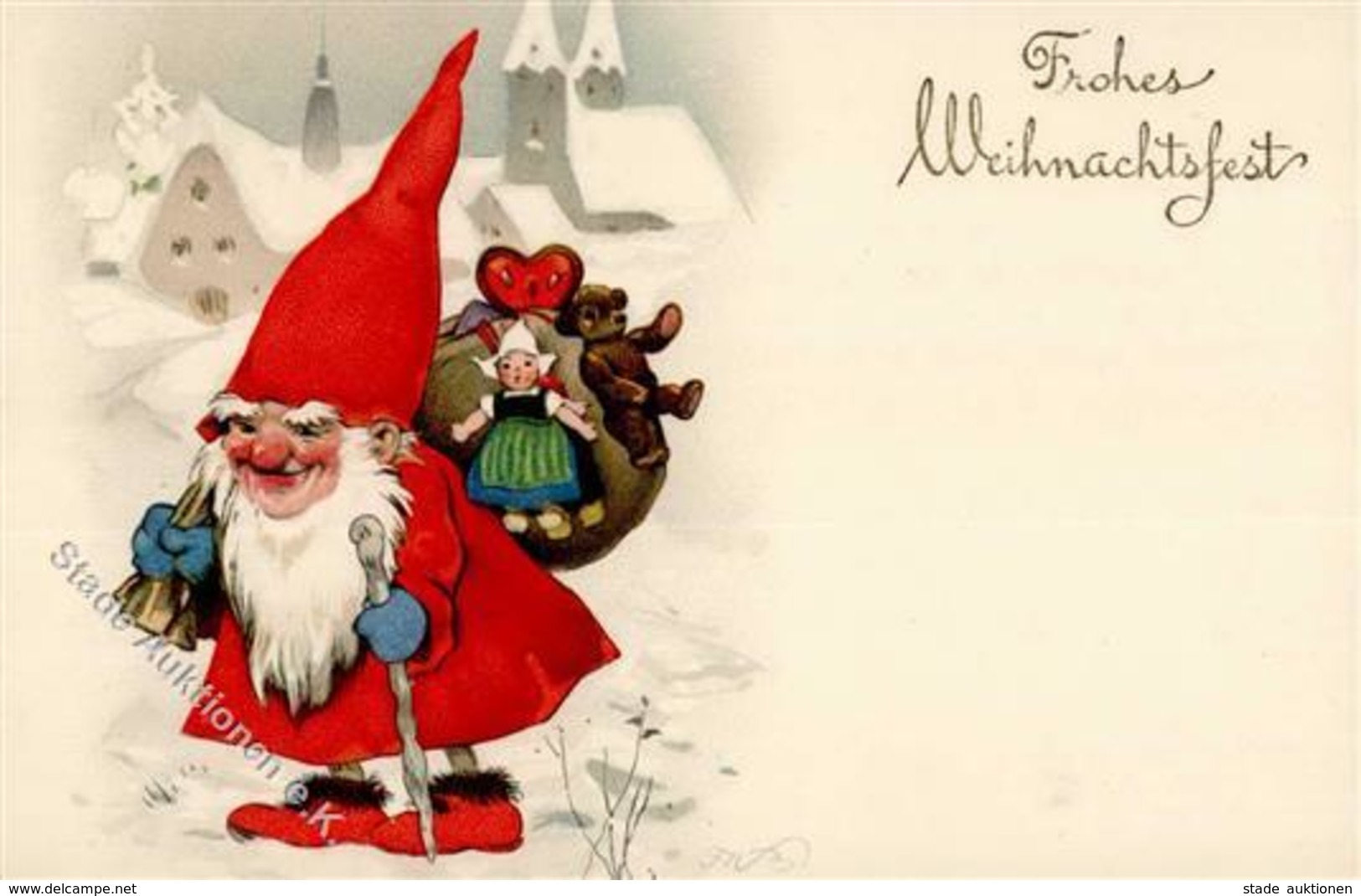 Baumgarten, Fritz Zwerg Puppe Teddy Weihnachten  Künstlerkarte I-II Noel Lutin - Geburt