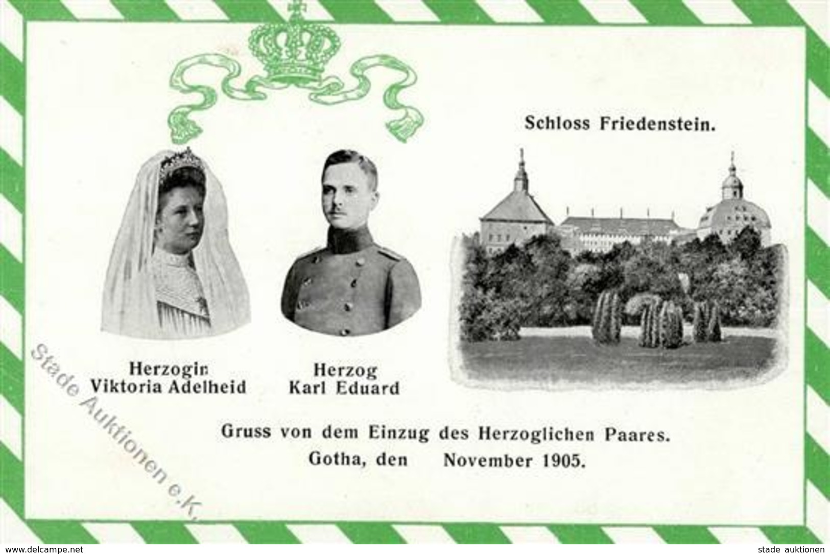 Adel - GOTHA - Gruss V. EINZIG D. HERZOGLICHEN PAARES GOTHA 1905 I Montagnes - Storia