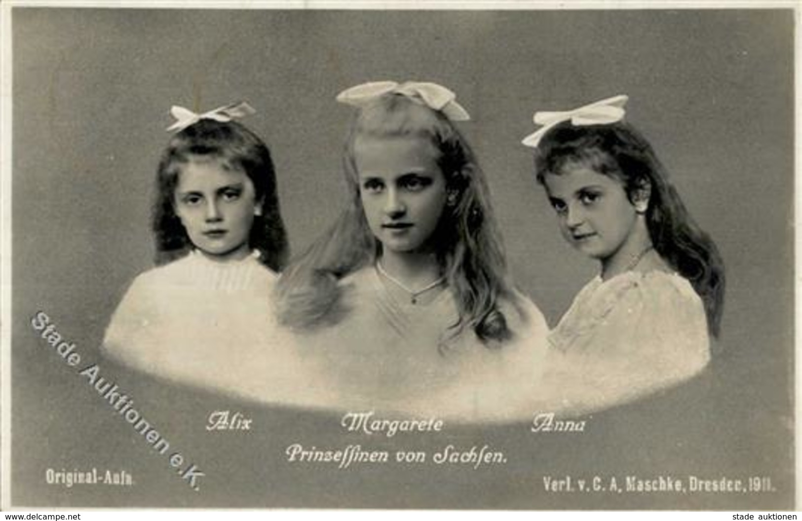 Adel Sachsen Prinzessin Alix, Margarete Und Anna 1912 I-II - Storia