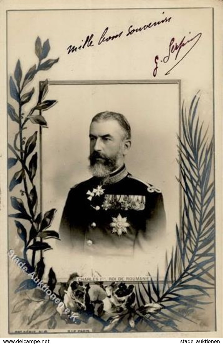 Adel Rumänien König Karl I.  Foto AK 1901 I-II - Case Reali