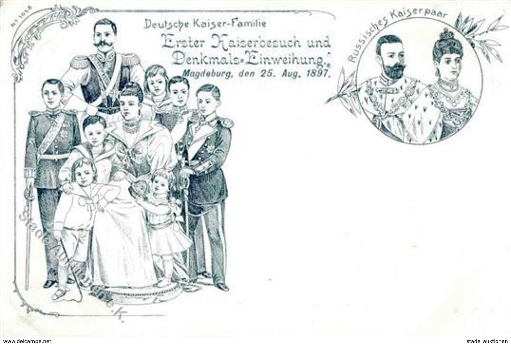 Adel Russland Magdeburg (O3000) Zar Nicolas Und Kaiser Wilhelm II  1897 I-II - Storia