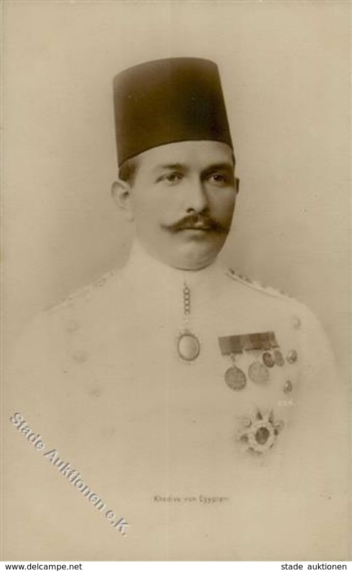 Adel Ausland Ägypten Khedive Abbas II. Foto AK I-II (Stauchung) - Storia