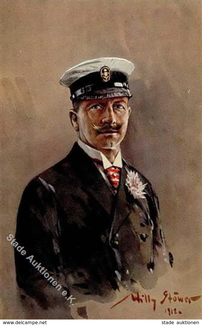 Adel KAISER - Kaiser Wilhelm Auf Nordlandreise - Sign. Willy Stöwer 1912 I - Storia