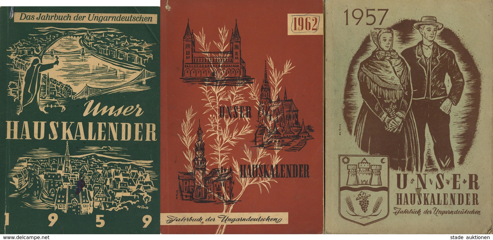 Buch Politik Unser Hauskalender Jahrbuch Der Ungarndeutschen Lot Mit 7 Ausgaben 1955 - 1962 II - Eventi