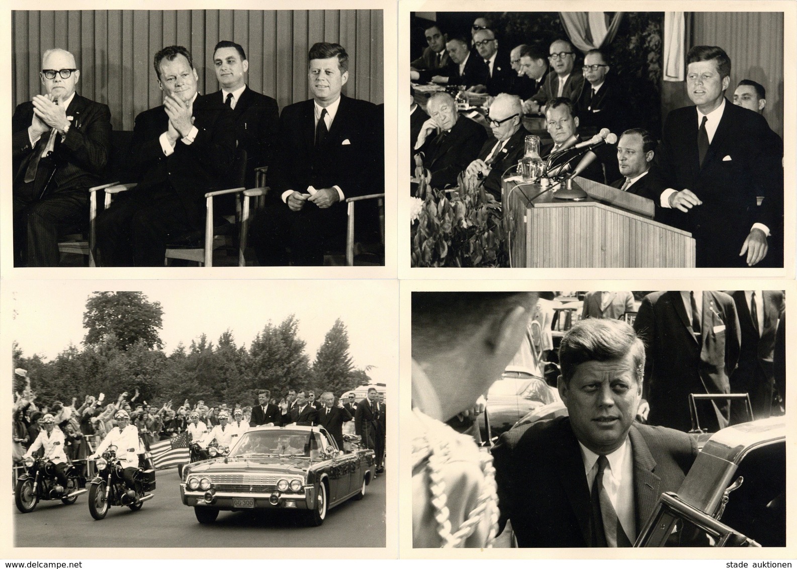 Politik Berlin (1000) Staatsbesuch John F. Kennedy Willi Brandt Lot Mit 7 Foto-Karten I-II - Eventi