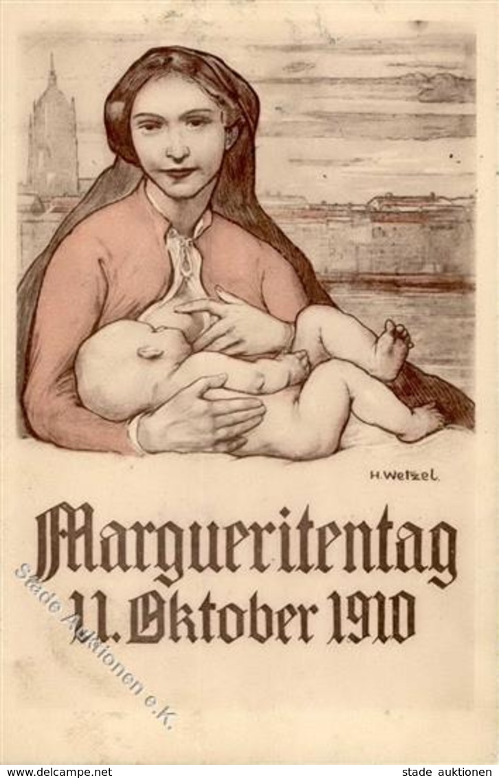 FRANKFURT/Main - MARGARITENTAG 1910 Künstlerkarte Sign. H.Wetzel I-II - Esposizioni