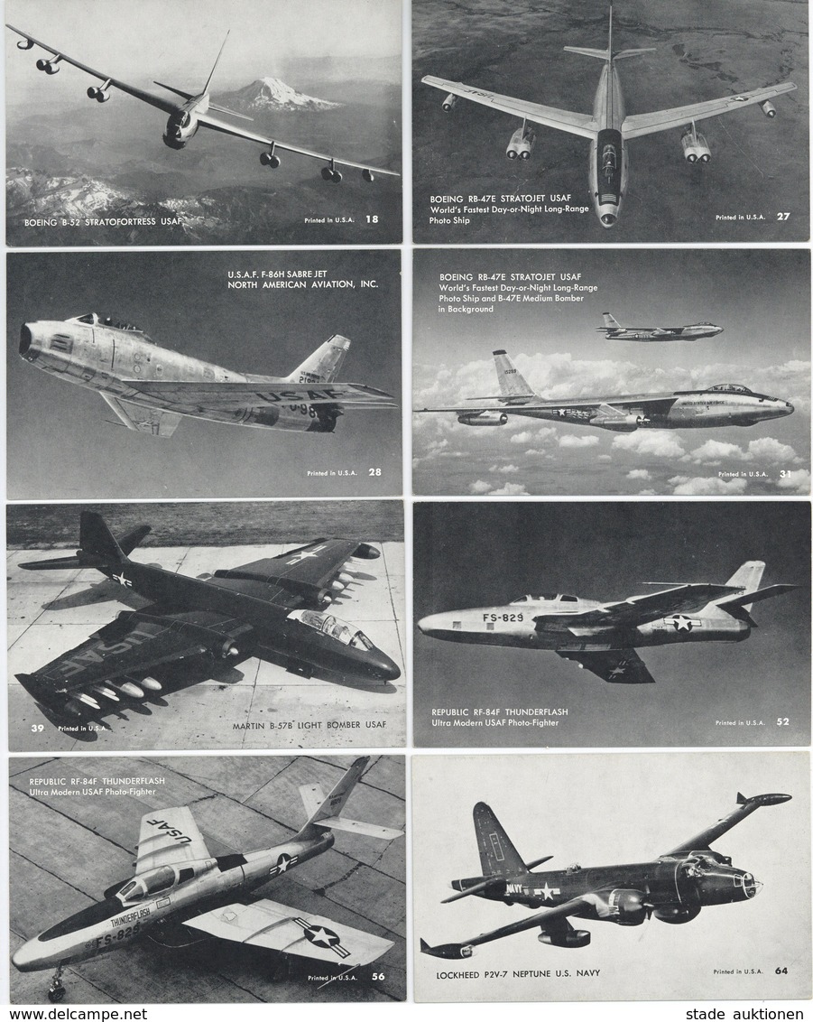 Militär USA Kampfflugzeuge 60'er Jahre Partie Mit über 40 Ansichtskarten I-II - Altri & Non Classificati