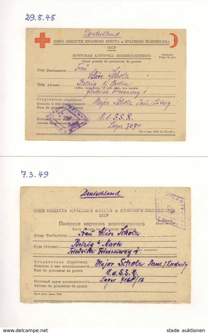 Kriegsgefangene Russland Lot Mit 35 Belegen 1946 Bis 1953 Aus Einer Korrespondenz I-II - Altri & Non Classificati