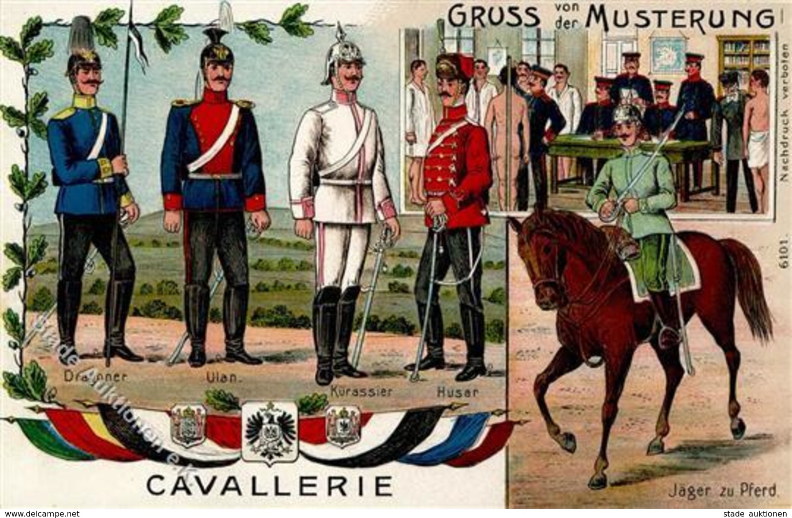 MILITÄR - MUSTERUNG - CAVALLERIE I - Guerra 1914-18