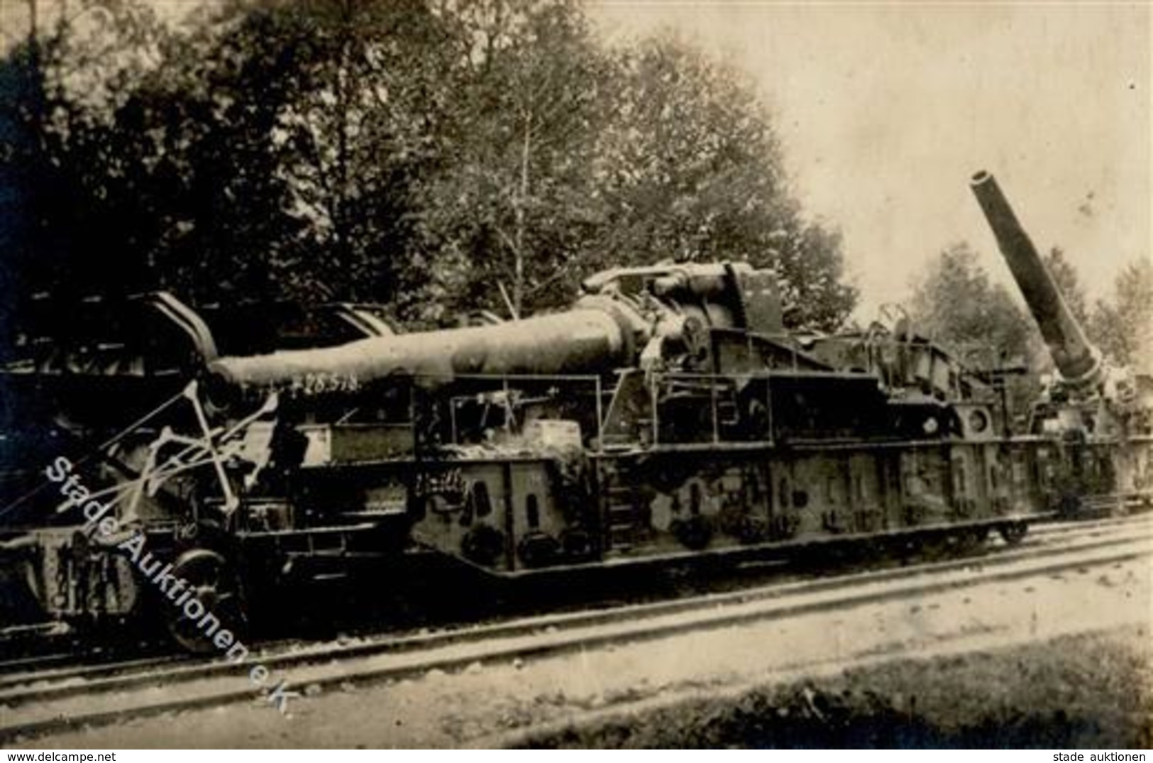 WK I Eisenbahngeschütz Foto AK I-II - Guerra 1914-18