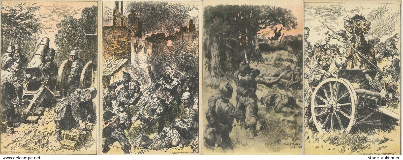 WK I Lot Mit 14 Künstler-Karten Meist Sign. Hoffmann, A. I-II - Guerra 1914-18