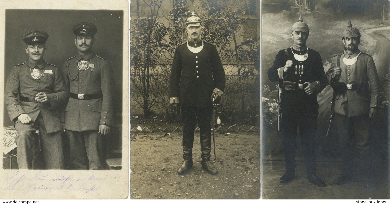 WK I Lot Mit 9 Ansichtskarten Soldaten In Uniform Ringkragen I-II - Guerra 1914-18