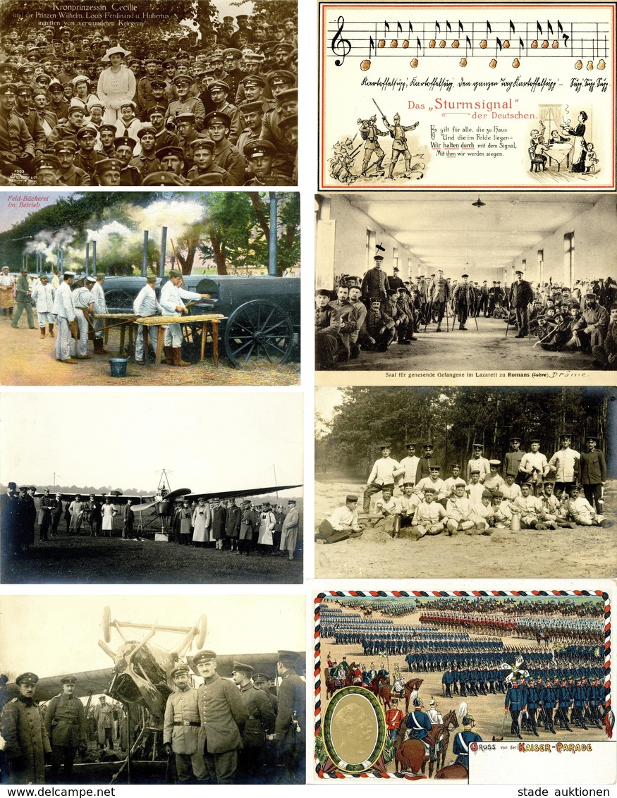 WK I Partie Mit über 30 Ansichtskarten I-II - Guerra 1914-18