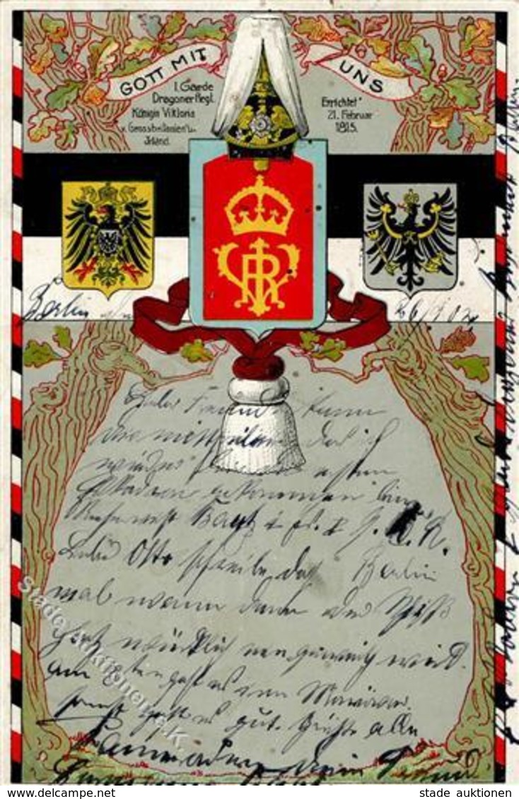 Regiment Berlin (1000) 1. Garde Dragoner Regt. 1904 I-II (fleckig) - Reggimenti