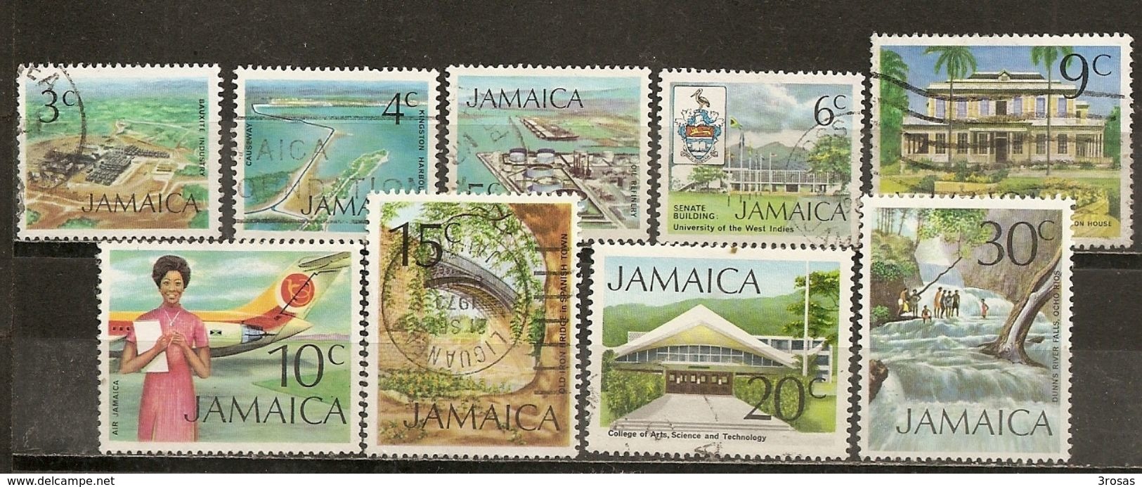 Jamaique Jamaica 1972 Vues Views Obl - Jamaique (1962-...)