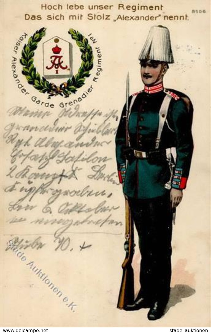 Regiment Berlin (1000) Nr. 1 Kaiser Alexander Garde Grenadier Reg. 1914 I-II - Reggimenti