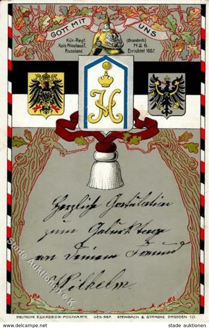 Regiment Brandenburg (O1800) Nr. 6 Kürassier Regt. Kaiser Nikolaus I. V. Russland 1903 I-II Pere Noel - Reggimenti
