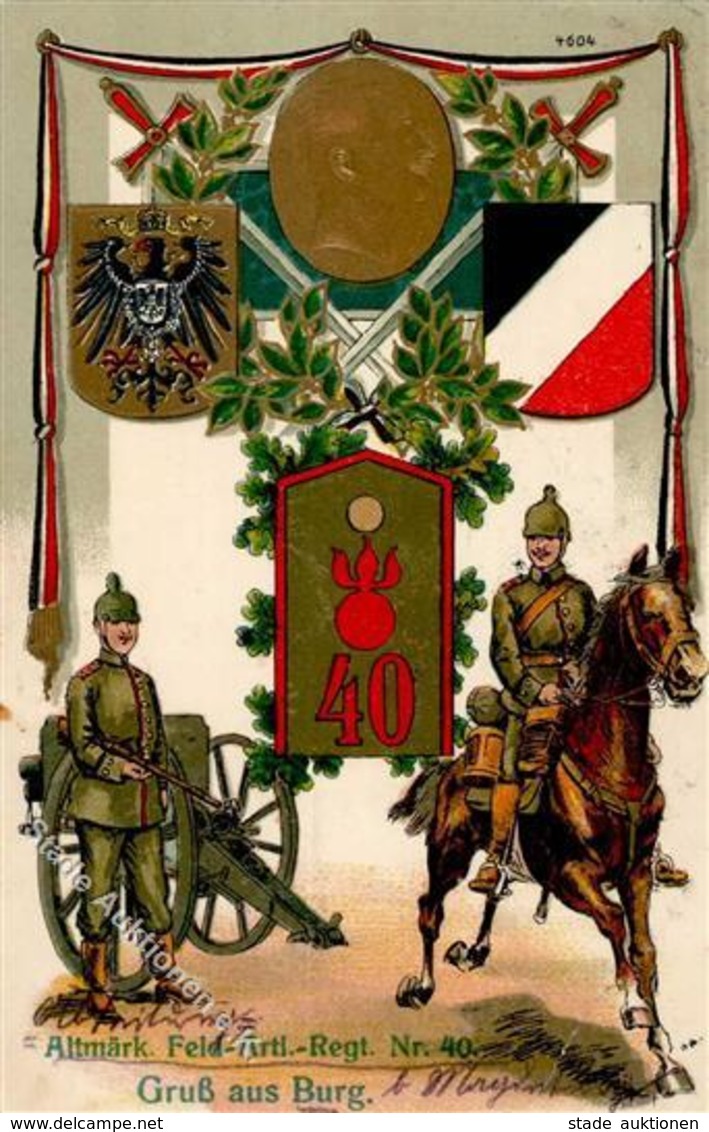 Regiment Burg (O3270) Nr. 40 Altmärk. Feld Art. Regt. 1916 I-II - Reggimenti