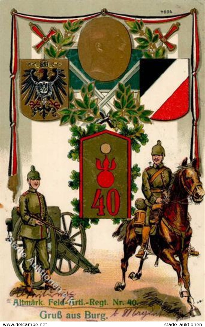 Regiment Burg (O3270) Nr. 40 Altmärk. Feld Art. Regt. 1916 I-II - Regimente