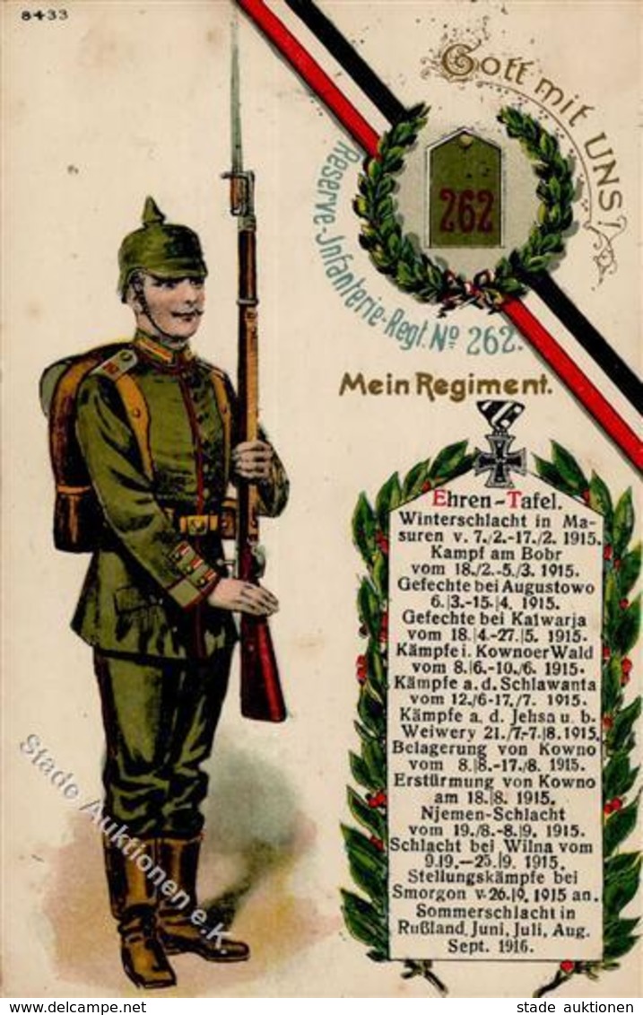 Regiment Nr. 262 Reserve Inft. Regt. I-II (fleckig) - Reggimenti