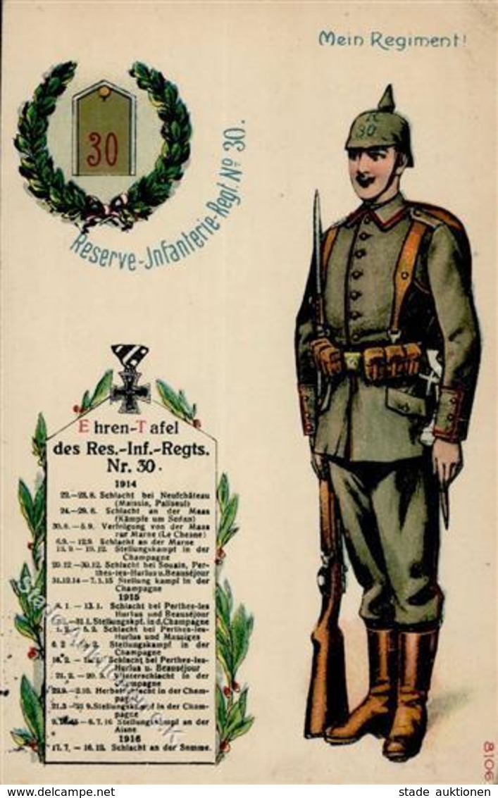 Regiment Nr. 30 Reserve Inft. Regt. 1917 I-II - Regimente