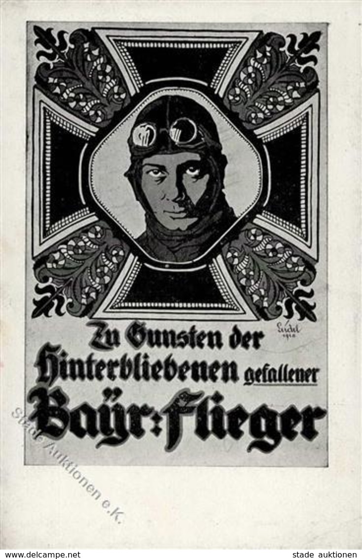 Weimarer Republik Zugunster Der Hinterbliebenen Gefallener  Bayr. Flieger Sign. Seidel Künstlerkarte I-II - Storia