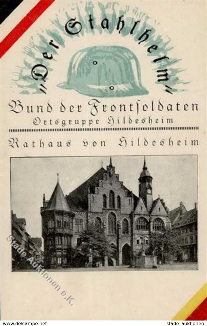 Zwischenkriegszeit Hildesheim (3200) Der Stahlhelm Bund Der Frontsoldaten Ansichtskarte I-II - Storia