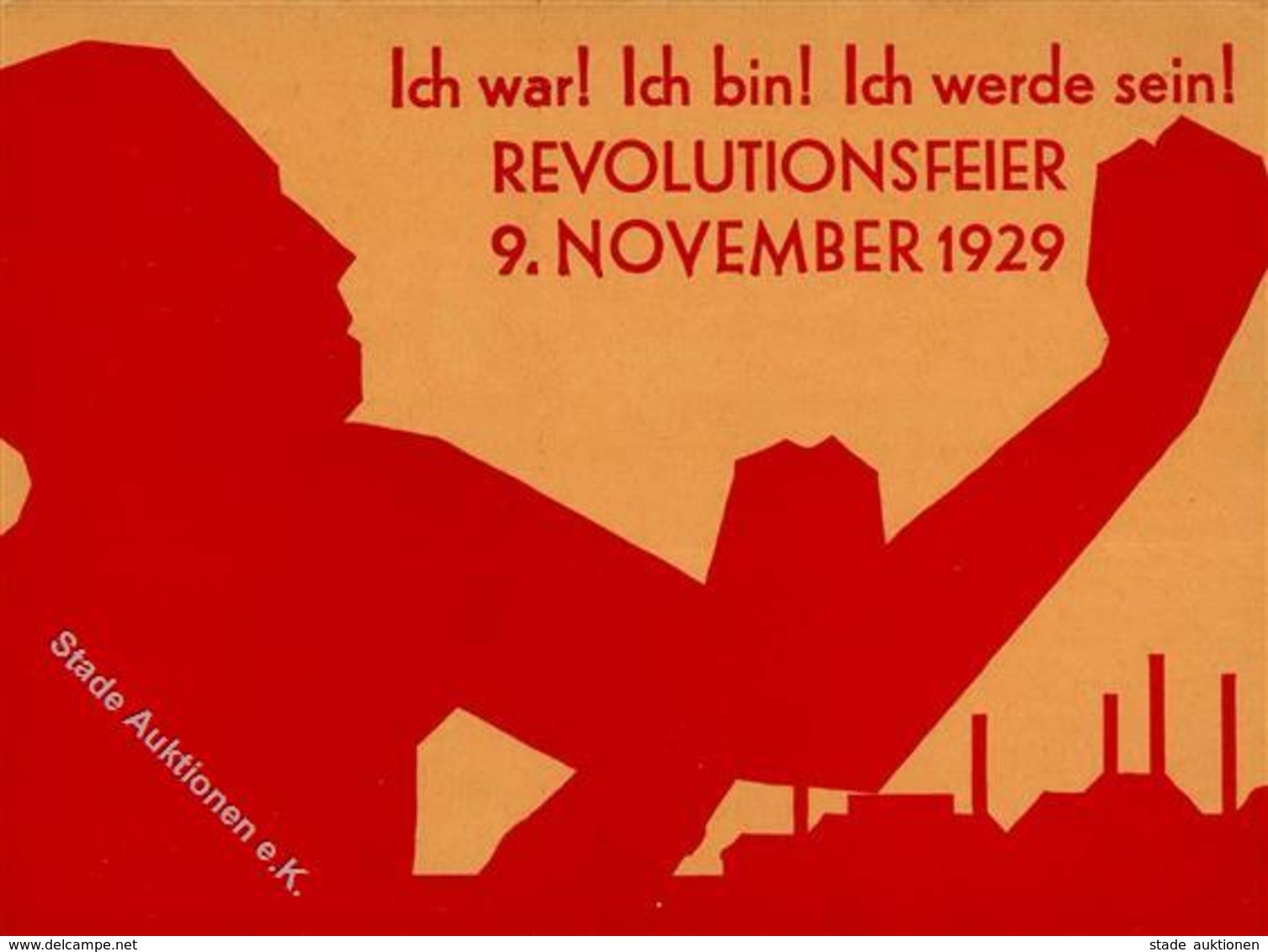 REVOLUTION - REVOLUTIONSFEIER 9.NOVEMBER 1929 (keine Ak) I - Krieg