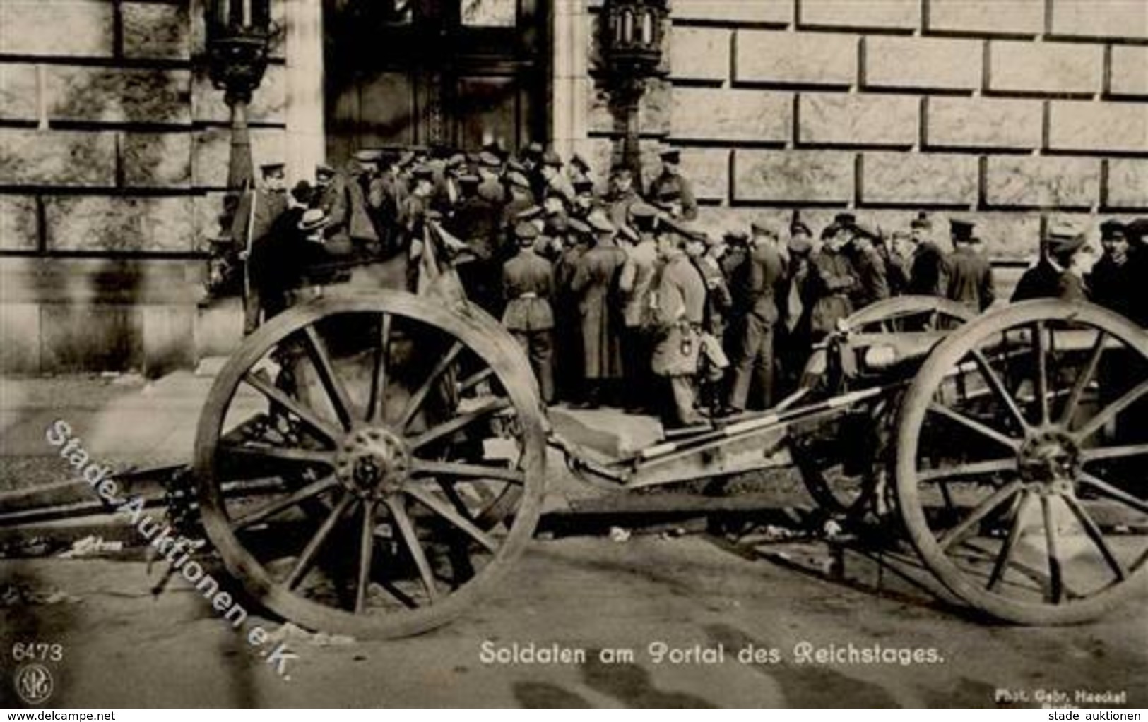 REVOLUTION BERLIN 1919 - Soldaten Am Portal Des Reichstages NPG 6473 I - Guerra