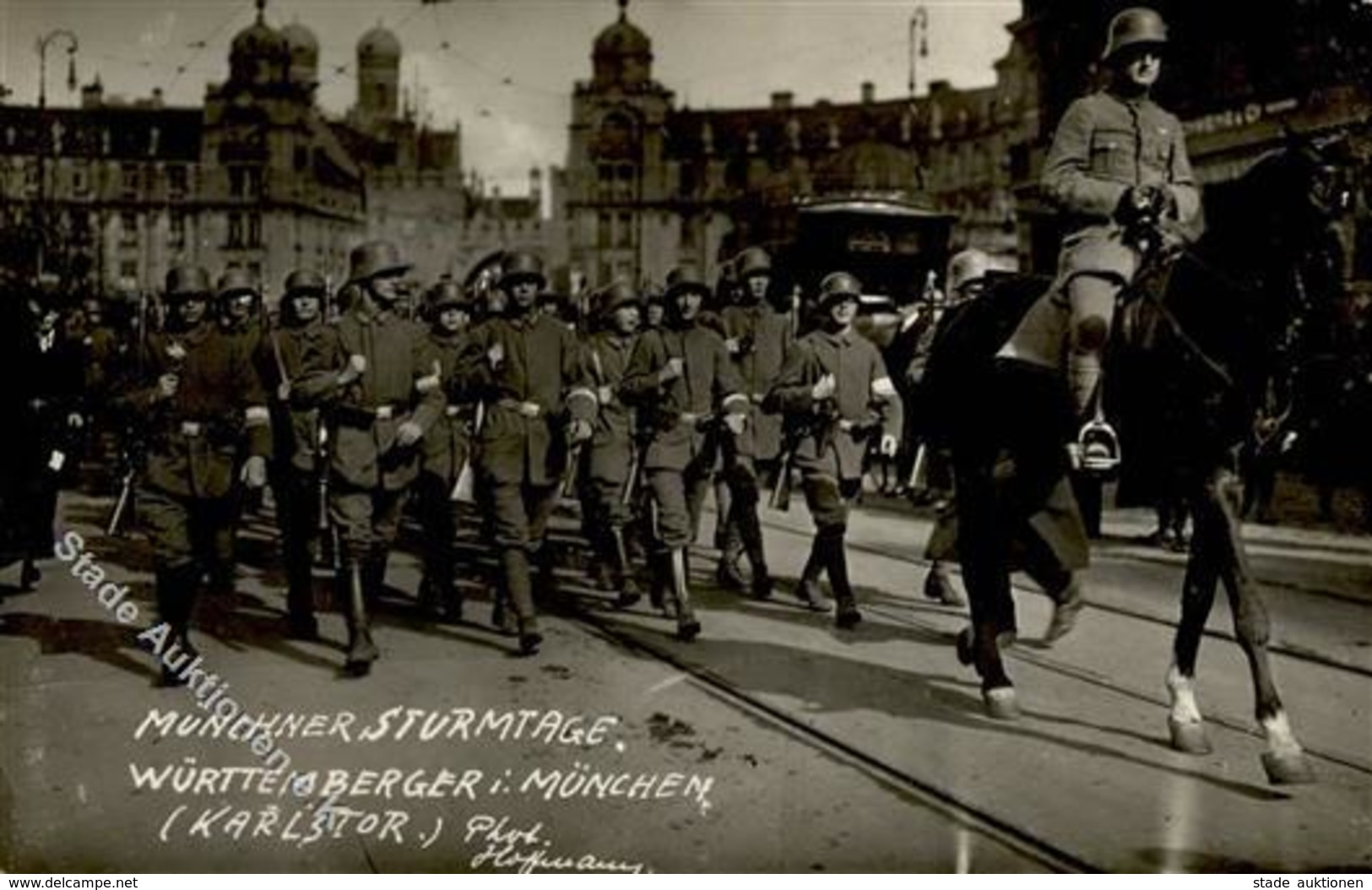 REVOLUTION MÜNCHEN 1919 - MÜNCHENER STURMTAGE - Württemberger In München - Photo Hoffmann, Ecken Gestoßen I-II - Guerra