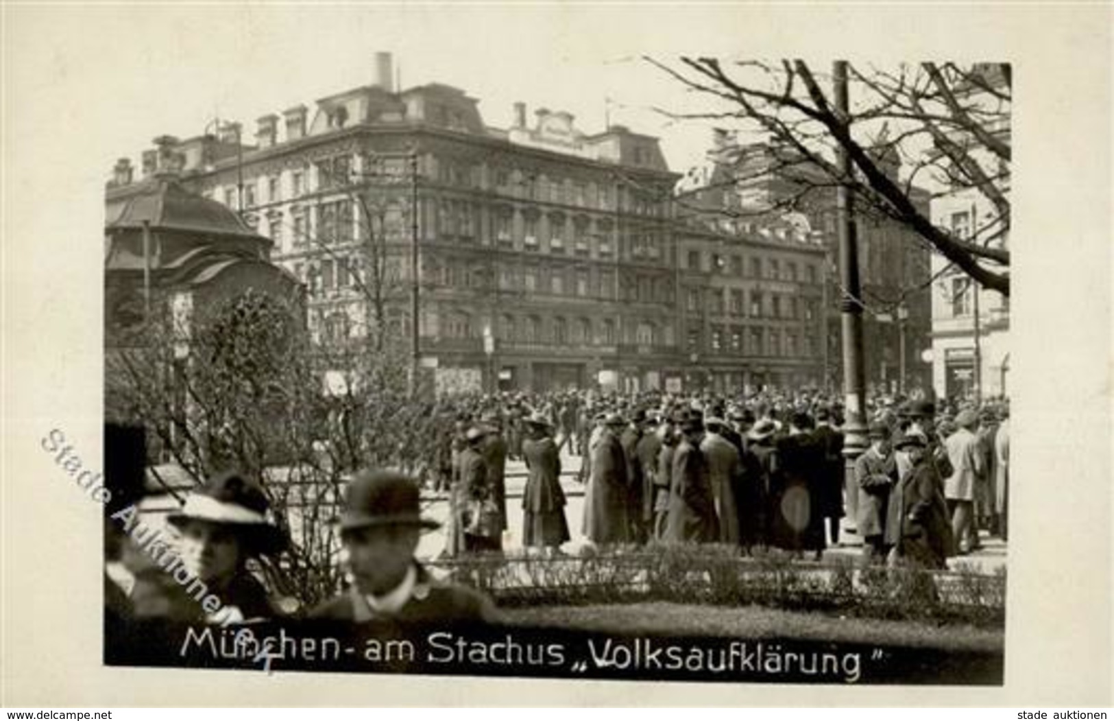 REVOLUTION MÜNCHEN 1919 - VOLKSAUFKLÄRUNG Am Stachus I-II - Guerra