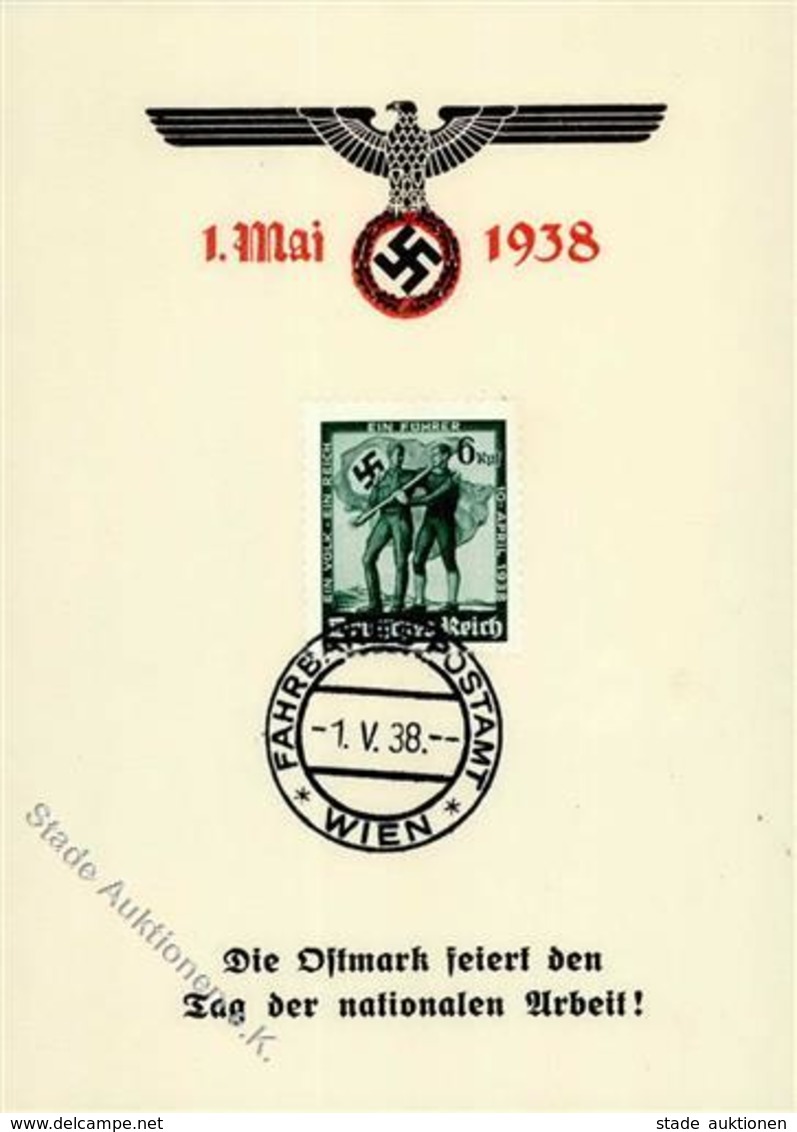 NS-GEDENKBLATT WK II - WIEN 1.MAI 1938 Mit S-o I - Guerra 1939-45