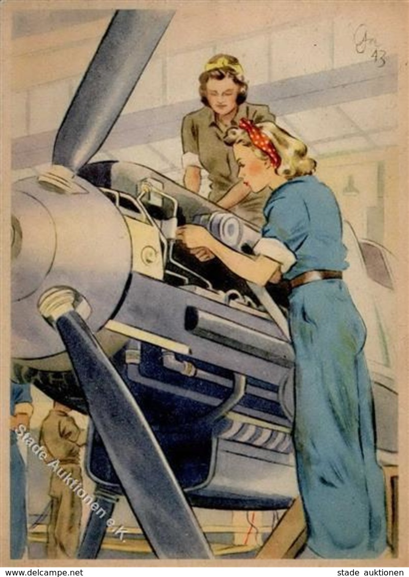 Propaganda WK II - FRAUEN SCHAFFEN FÜR EUCH Nr. 652 - Im FLUGZEUGBAU I-II - Guerra 1939-45