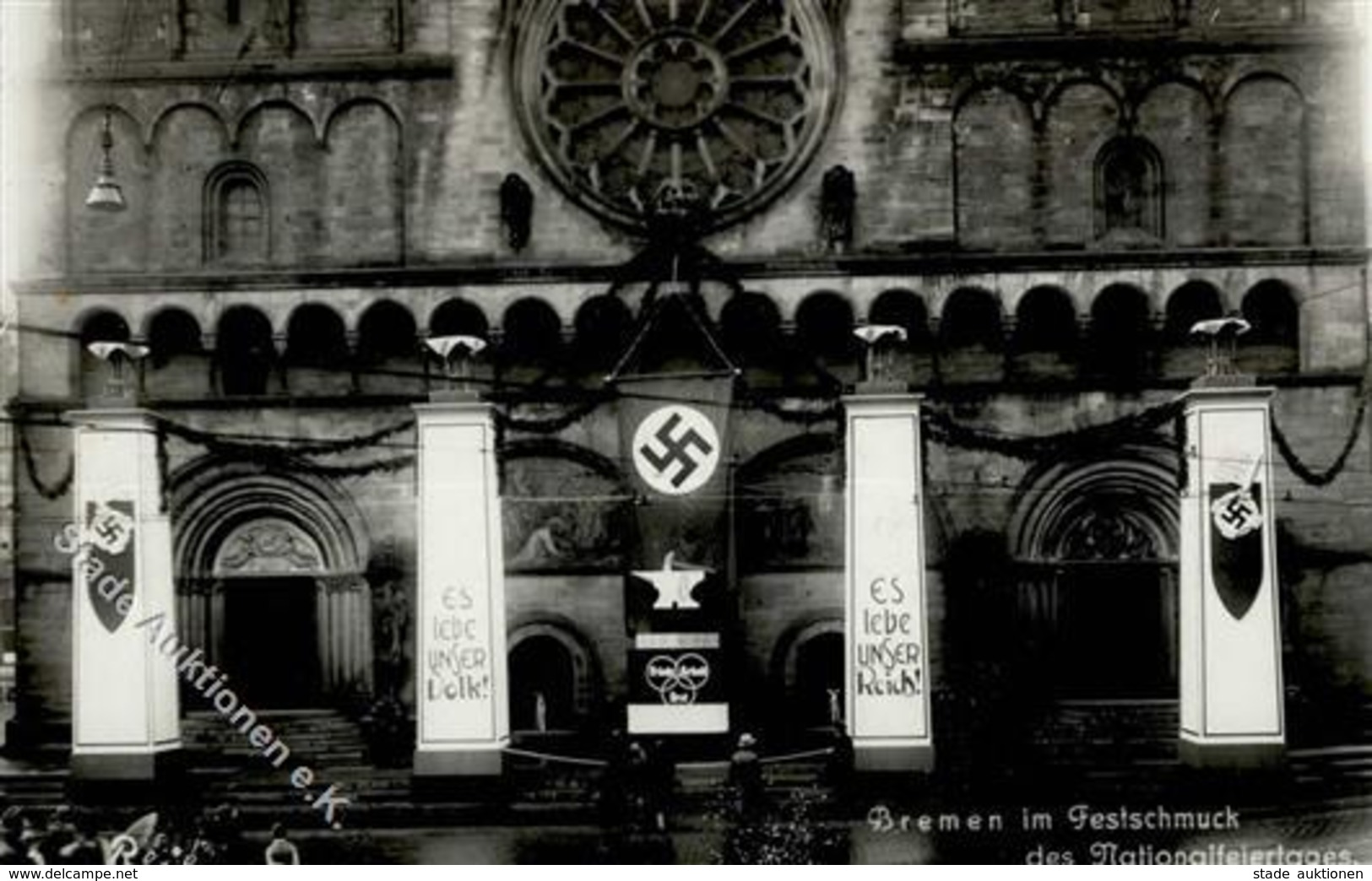 Propaganda WK II Bremen (2800) Im Festschmuck Foto-Karte I-II - Guerra 1939-45