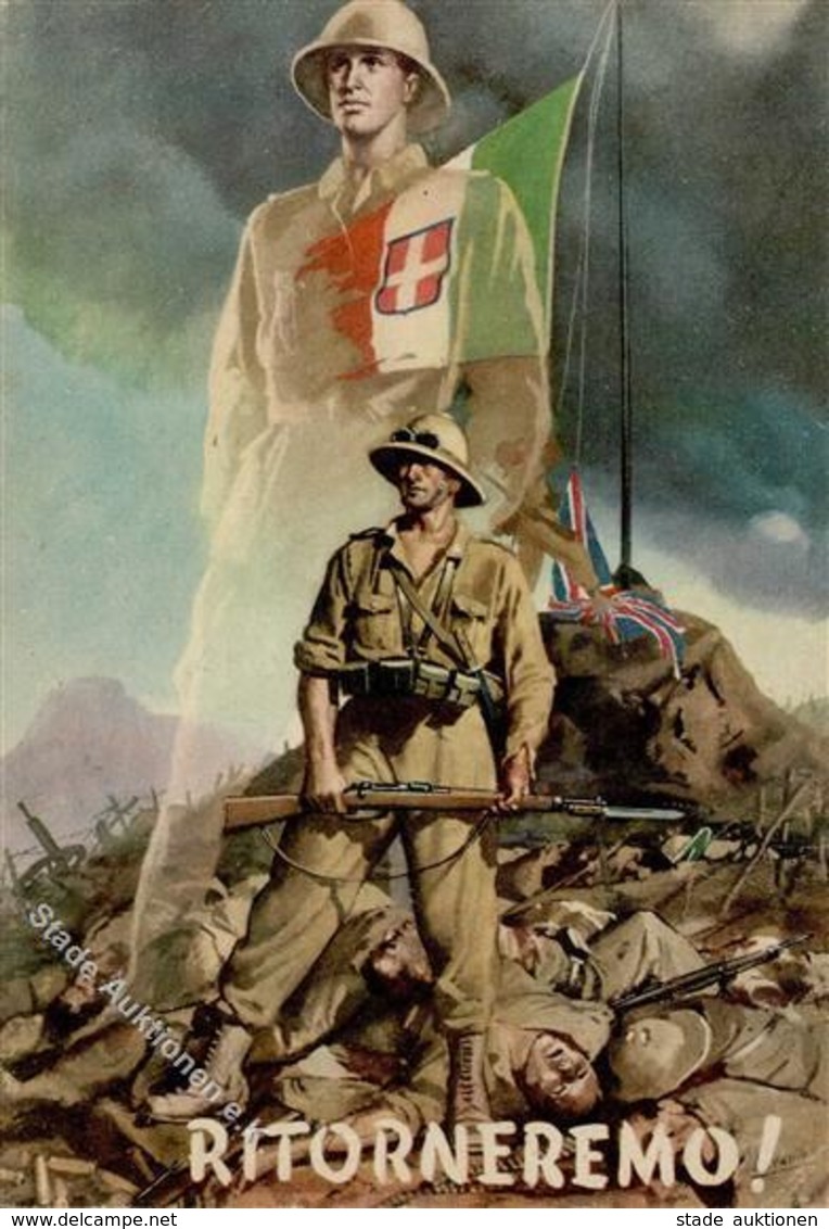 Propaganda WK II Italien Partito Nazionale Fascista Sign. Boccasile Künstlerkarte I-II - Guerra 1939-45