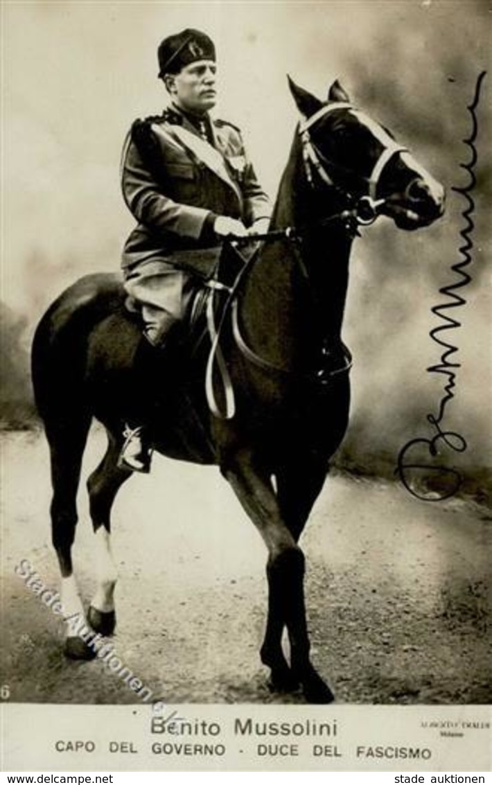 Mussolini Foto AK I-II - Guerra 1939-45