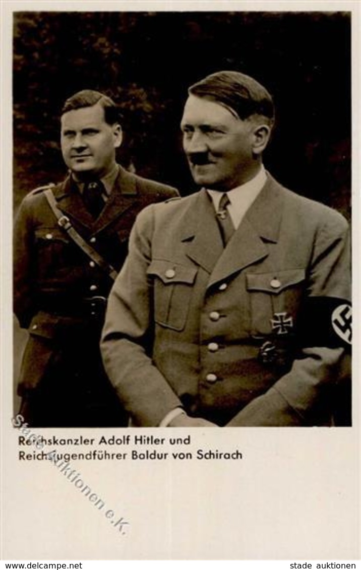 Hitler Baldur Von Schirach WK II PH 335 Foto AK I-II - Guerra 1939-45