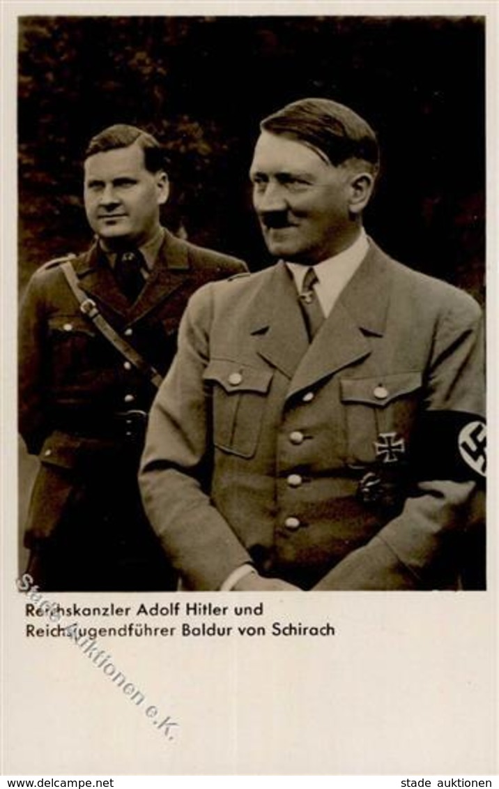 Hitler Baldur Von Schirach WK II PH 335 Foto AK I-II - Weltkrieg 1939-45