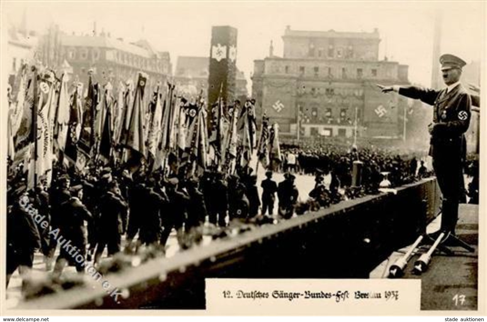 Hitler Breslau WK II 12. Sänger Bundes Fest  Foto AK I-II - Weltkrieg 1939-45