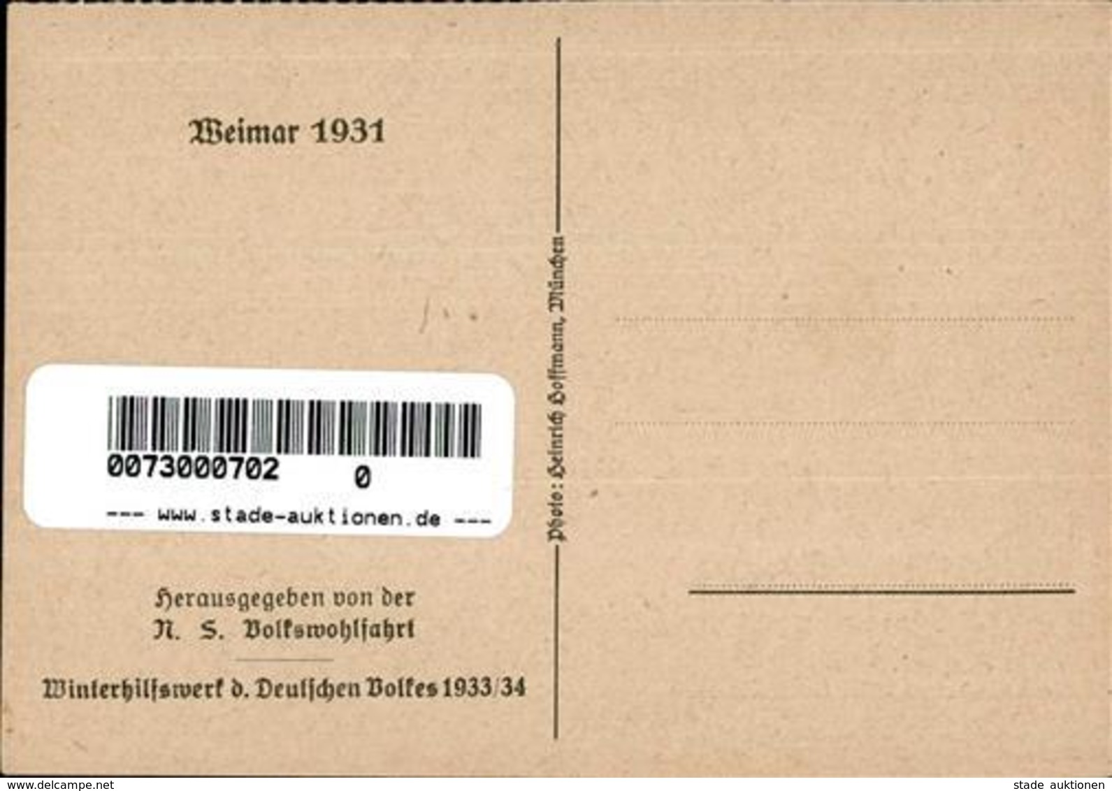 Hitler Göring Heß Weimar (o-5300) WK II I-II - Weltkrieg 1939-45