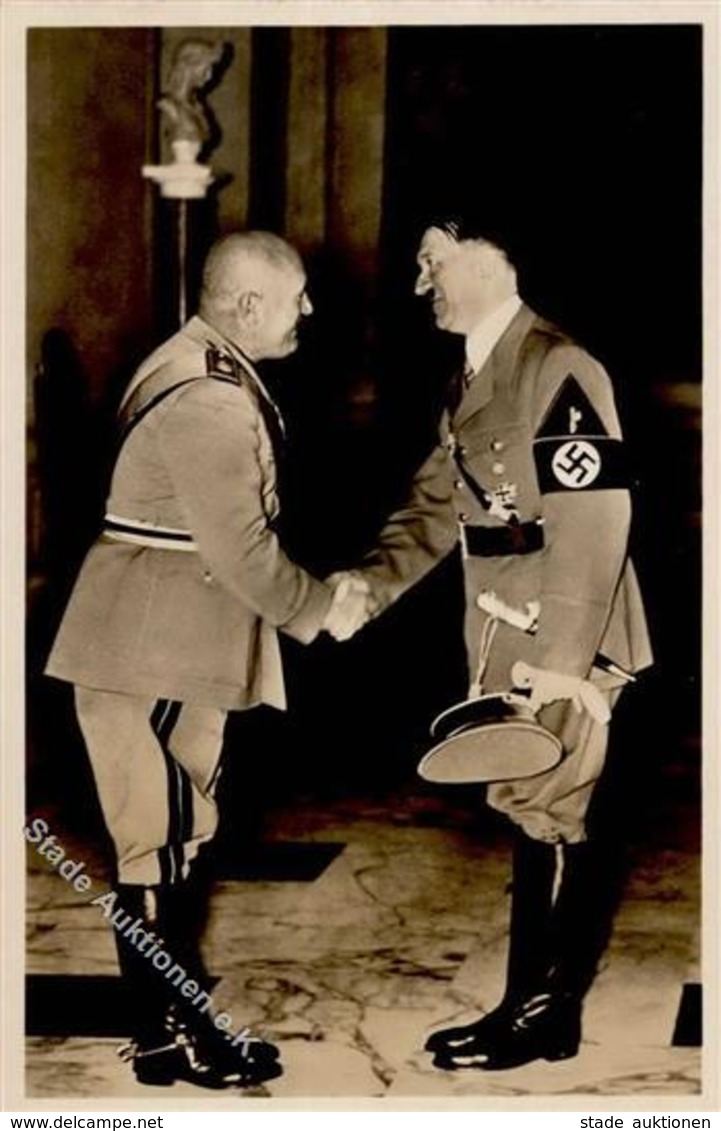 Hitler Mussolini WK II PH It. 10 Foto AK I-II - Weltkrieg 1939-45