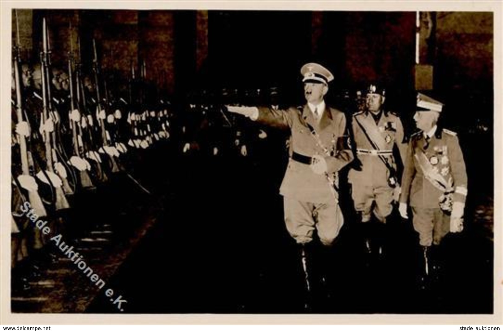Hitler Mussolini WK II PH It. 5 Foto AK I-II - Guerra 1939-45