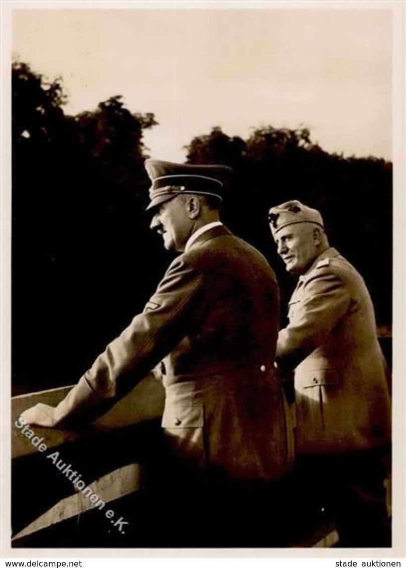 Hitler Mussolini WK II PH M 9 Foto AK I-II - Guerra 1939-45