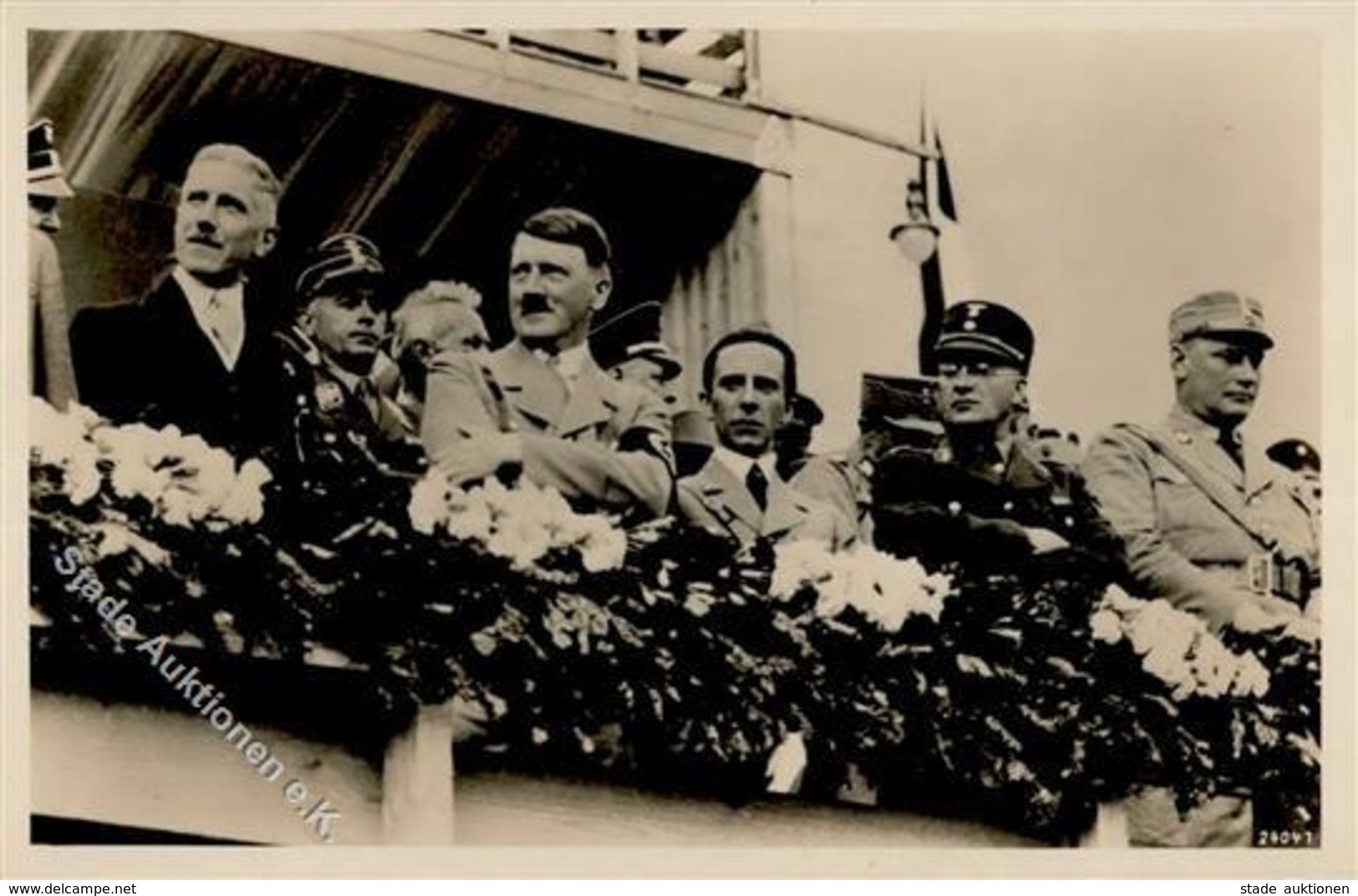 Hitler Stuttgart (7000) V. Papen Goebbels Tunfest WK II Foto AK I-II - Weltkrieg 1939-45