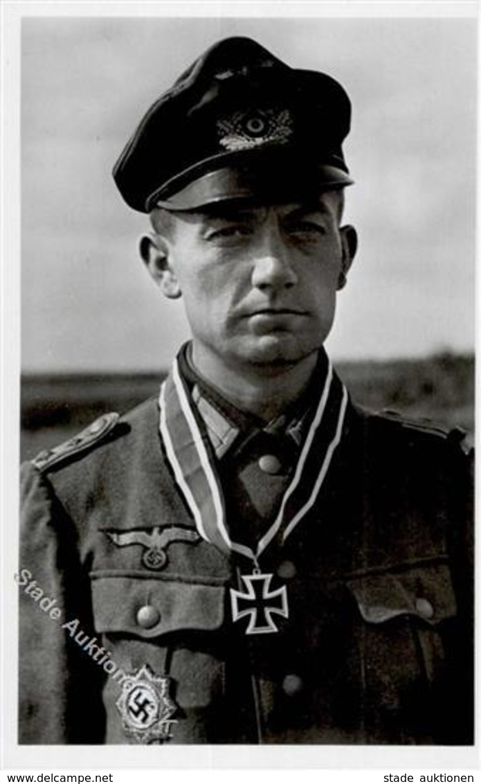 Ritterkreuzträger WK II  Greif-Division Neitzel Hauptmann Foto AK I-II - Guerra 1939-45